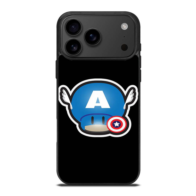 SUPER MARIO MUSHROOM CAPTAIN AMERICA iPhone 17 Pro Max Case SUPER MARIO MUSHROOM CAPTAIN AMERICA iPhone 17 Pro Max Case