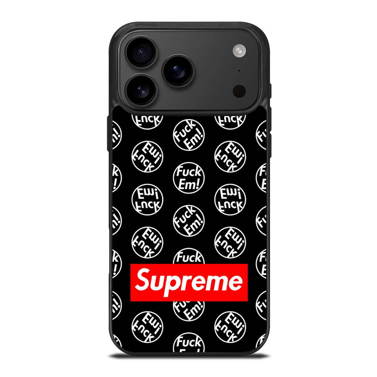 SUPREME FUCK EM iPhone 17 Pro Max Case SUPREME FUCK EM iPhone 17 Pro Max Case