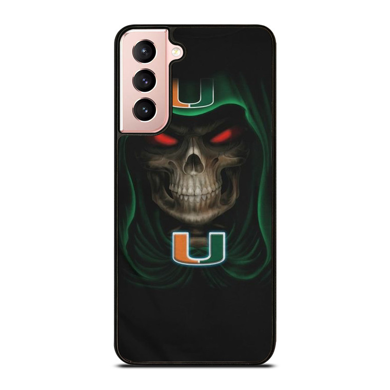 MIAMI HURRICANES SKULL Samsung Galaxy S21 Case