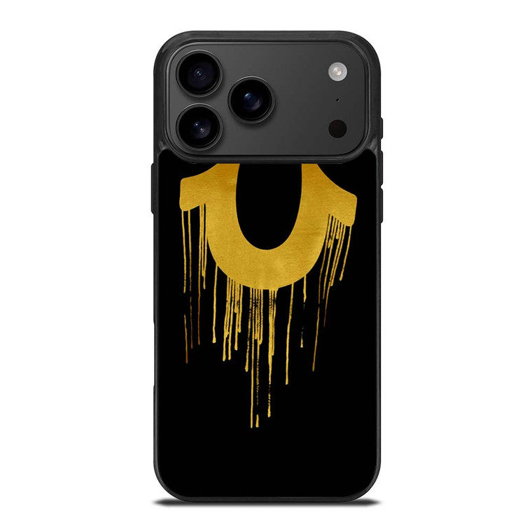 TRUE RELIGION GOLD BLACK LOGO iPhone 17 Pro Max Case