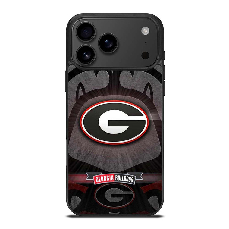 UNIVERSITY OF GEORGIA BULLDOGS UGA BLACK iPhone 17 Pro Max Case