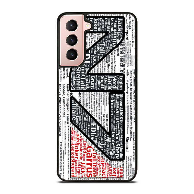 N7 MASS EFFECT LOGO TYPOGRAPHY Samsung Galaxy S21 Case