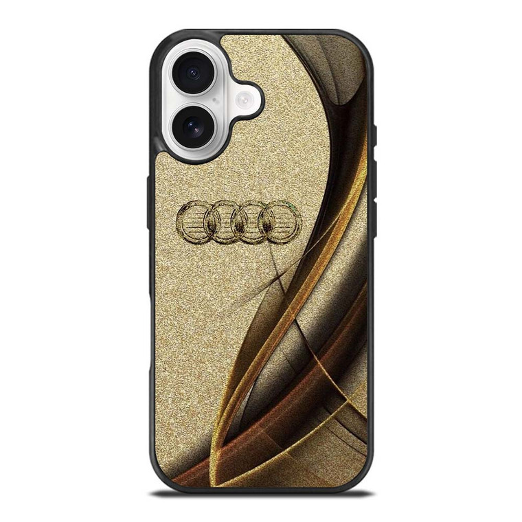 AUDI LOGO ELEGAN GOLD TEXTURE iPhone 17 Case