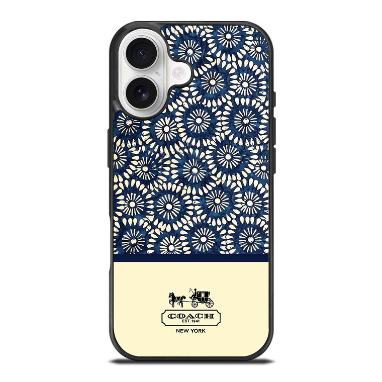 COACH NEW YORK BLUE FLORAL BATIK iPhone 17 Case