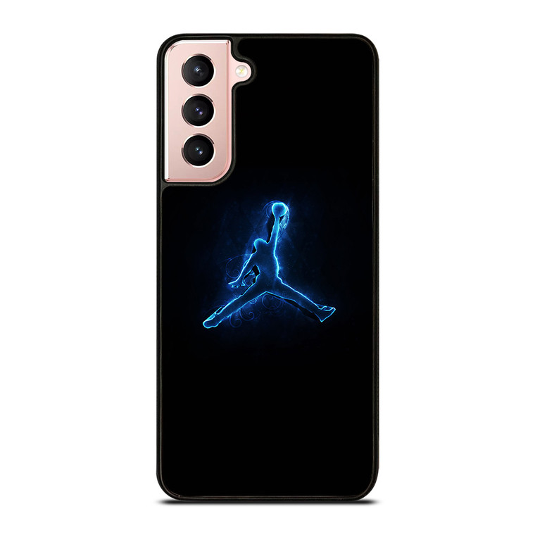 NIKE AIR JORDAN LOGO BLUE LIGHT Samsung Galaxy S21 Case