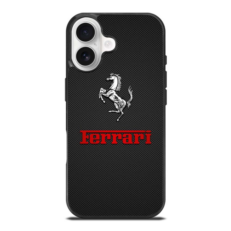 FERRARI LOGO RED CARBON iPhone 17 Case