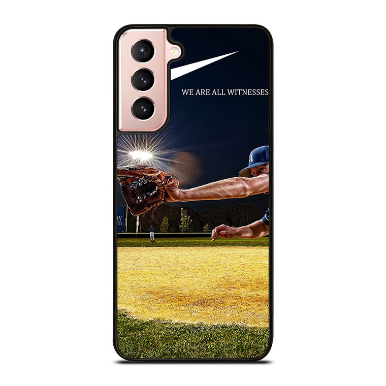 NIKE LOGO WE ARE ALL WITNESSES BASEBALL Samsung Galaxy S21 Case