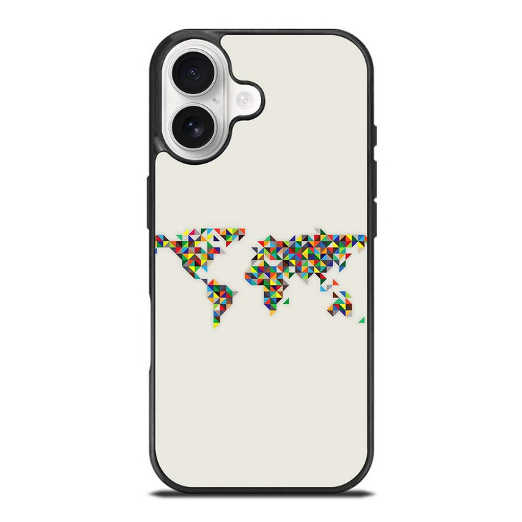 MINIMALISTIC WORLD MAP iPhone 17 Case