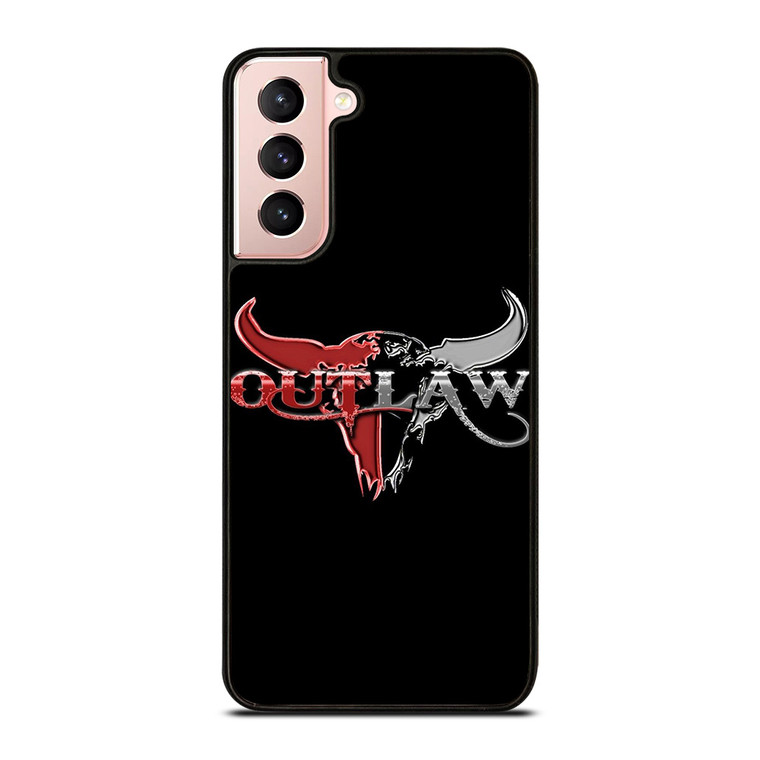 OUTLAW LOGO RED SILVER METAL Samsung Galaxy S21 Case