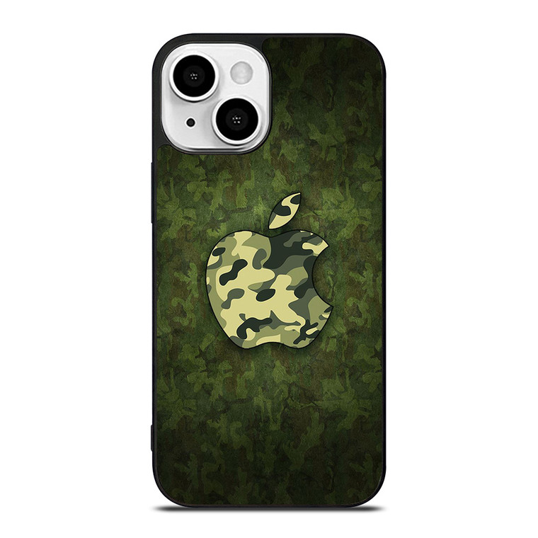 APPLE LOGO CAMO GREEN iPhone 13 Mini Case APPLE LOGO CAMO GREEN iPhone 13 Mini Case
