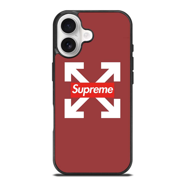 OFF WHITE LOGO X SUPREME RED iPhone 17 Case