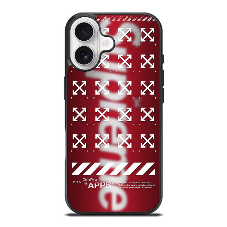 OFF WHITE X SUPREME LOGO BLUR (2) iPhone 17 Case