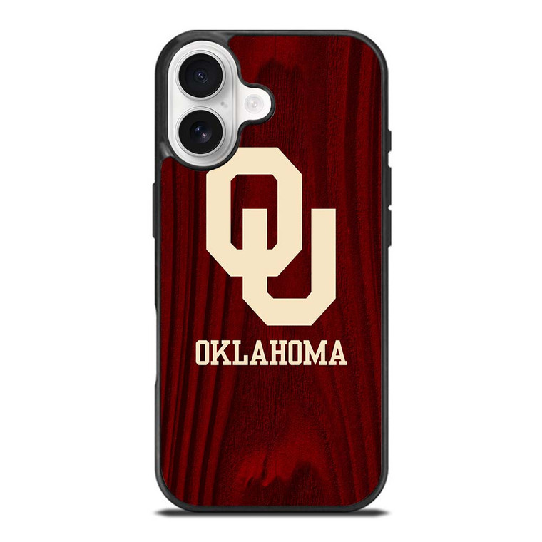 OKLAHOMA SOONERS WOODEN LOGO iPhone 17 Case