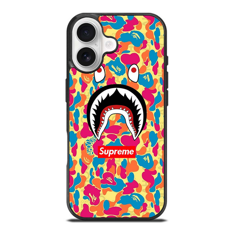SUPREME BAPE CAMO COLOR FULL iPhone 17 Case