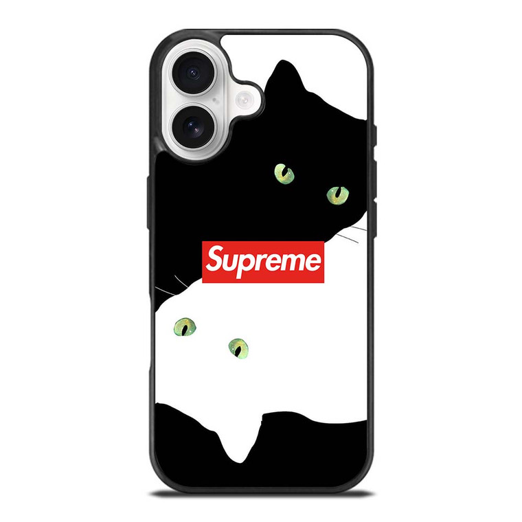 SUPREME BLACK WHITE CAT (2) iPhone 17 Case SUPREME BLACK WHITE CAT (2) iPhone 17 Case