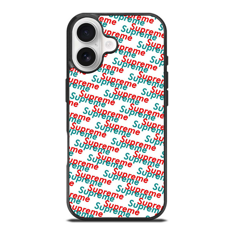 SUPREME RED BLUE PATTERN (2) iPhone 17 Case SUPREME RED BLUE PATTERN (2) iPhone 17 Case