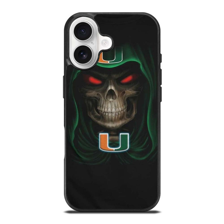 UM MIAMI HURRICANES SKULL iPhone 17 Case