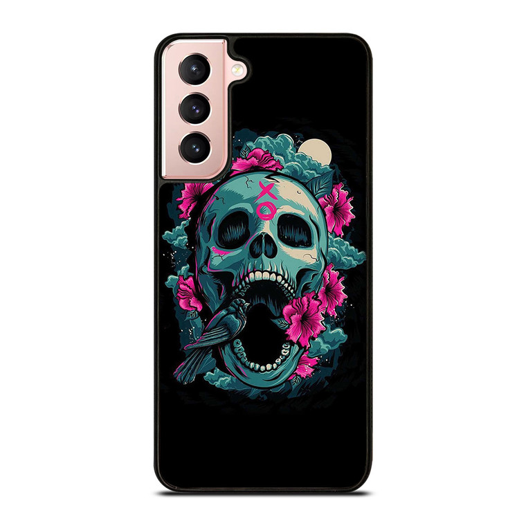 SKULL ROSE VIOLET ARTWORK Samsung Galaxy S21 Case