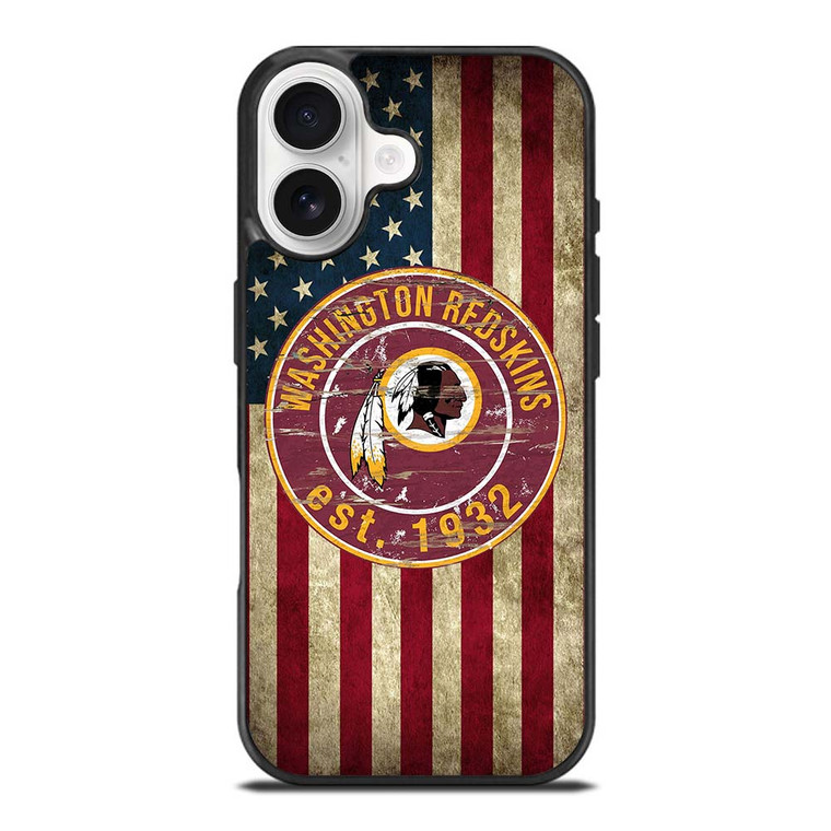 WASHINGTON REDSKINS AMERICAN FLAG iPhone 17 Case