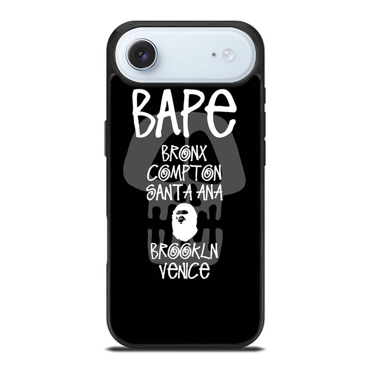 BAPE BLACK SKULL STUSSY iPhone Air Case