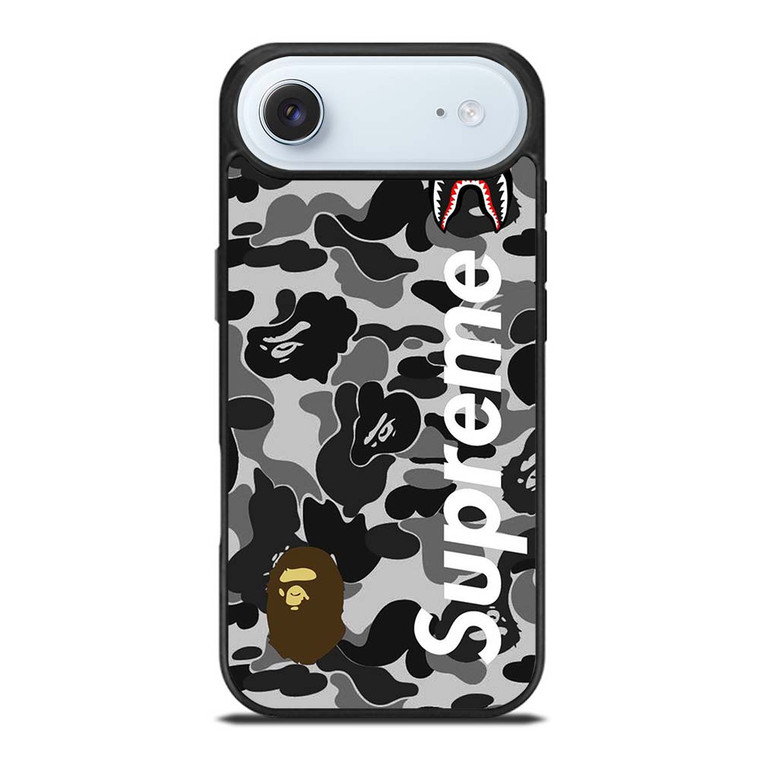 BAPE CAMO SHARK LOGO X SUPREME iPhone Air Case BAPE CAMO SHARK LOGO X SUPREME iPhone Air Case