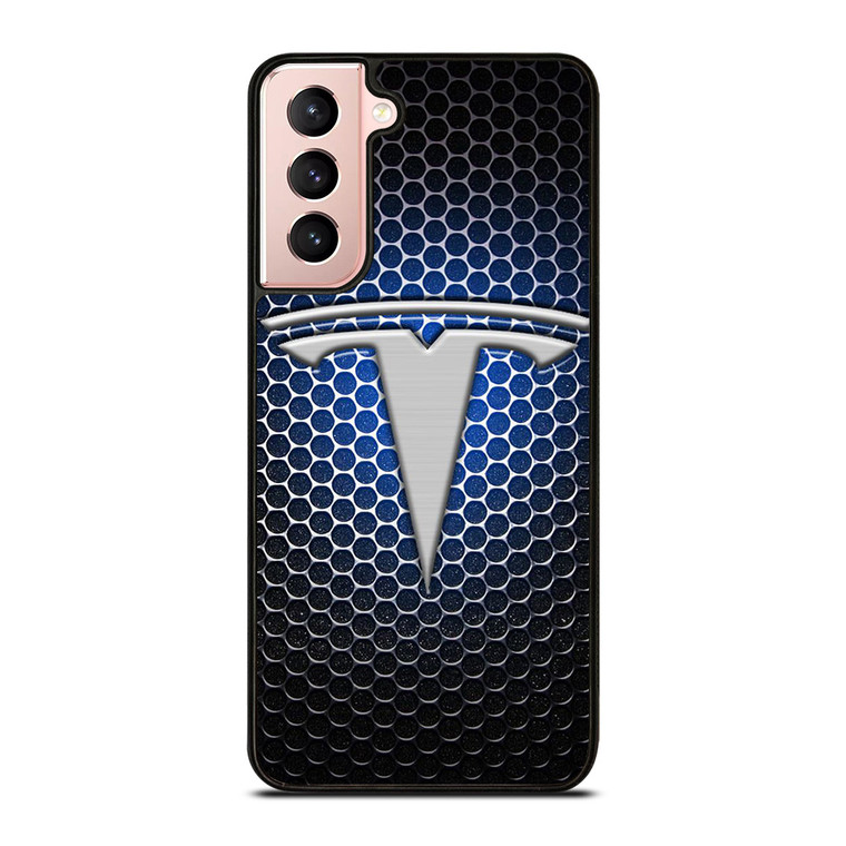 TESLA LOGO BLUE LIGHT Samsung Galaxy S21 Case
