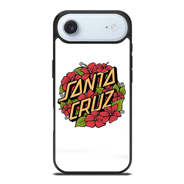 SANTA CRUZ SKATEBOARD FLORAL WHITE iPhone Air Case