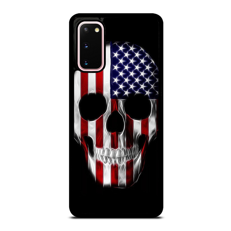 AMERICAN FLAG SKULL METAL Samsung Galaxy S20 Case
