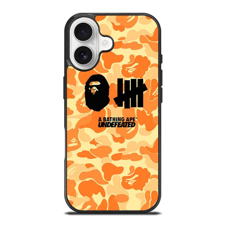 BATHING APE UNDEFEATED ORANGE CAMO iPhone 17 Case