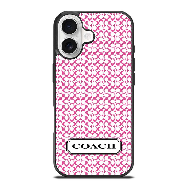 COACH NEW YORK LOGO PATTERN PINK iPhone 17 Case