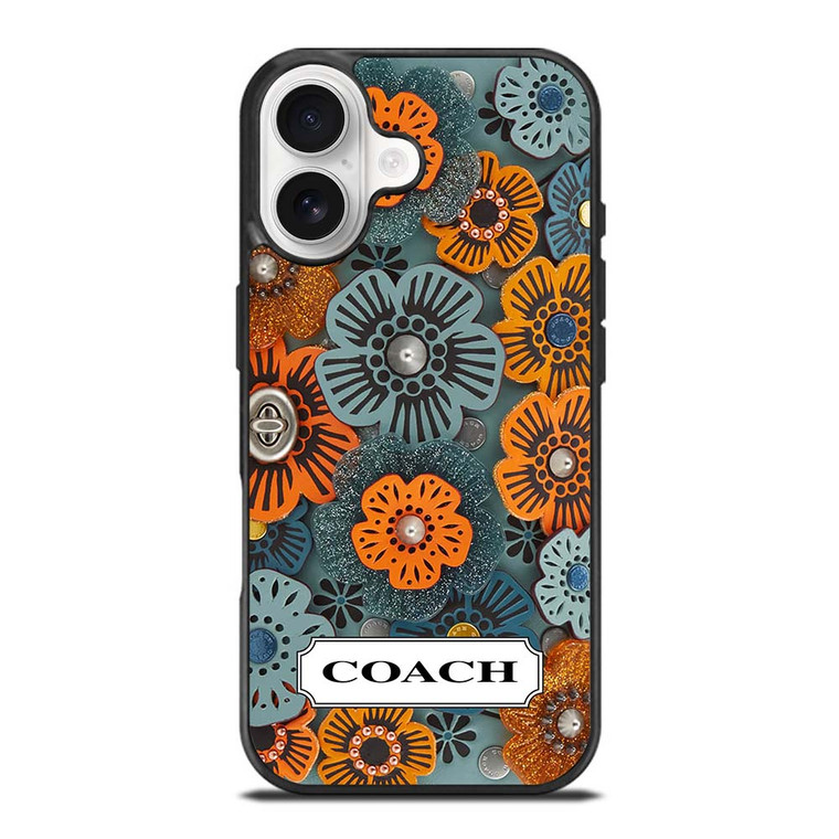 COACH NEW YORK LOGO TEA ROSE PATTERN iPhone 17 Case