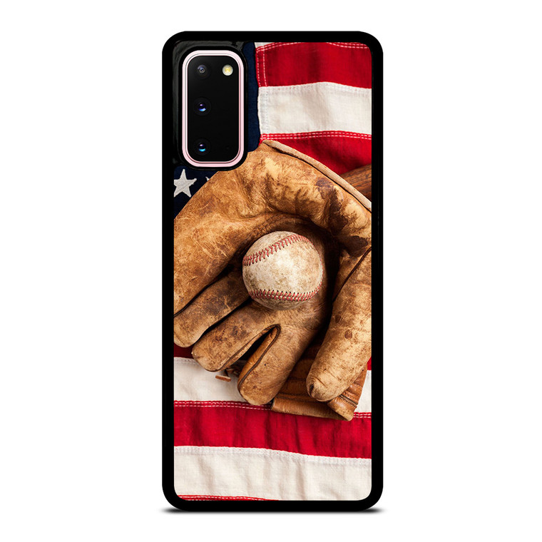 BASEBALL GLOVE AMERICAN FLAG Samsung Galaxy S20 Case