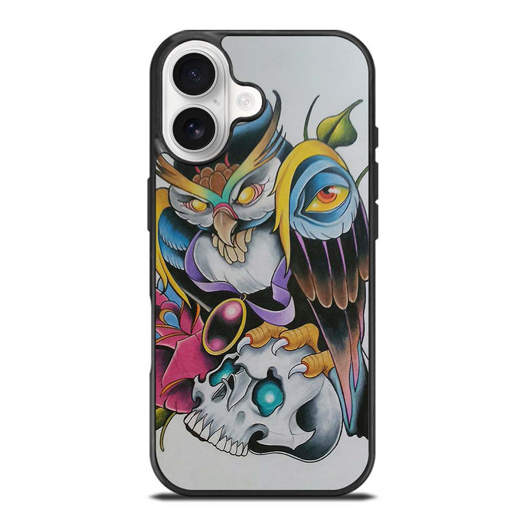 SUGAR SCHOOL OWL TATTOO iPhone 17 Case