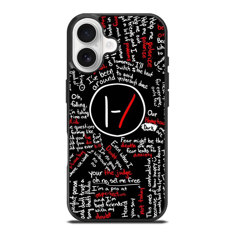 TWENTY ONE PILOTS LYRICS iPhone 17 Case