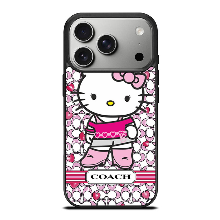 COACH NEW YORK LOGO PINK HELLO KITTY iPhone 17 Pro Case