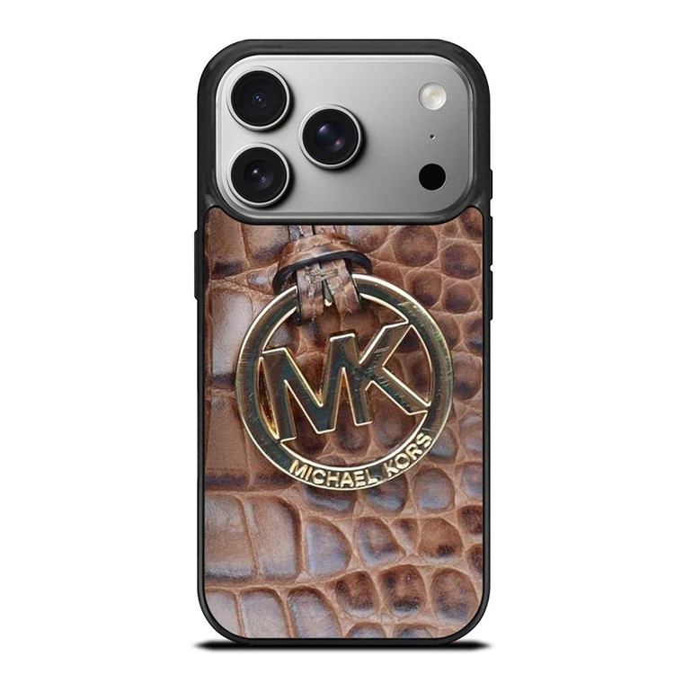 MICHAEL KORS BROWN LEATHER iPhone 17 Pro Case