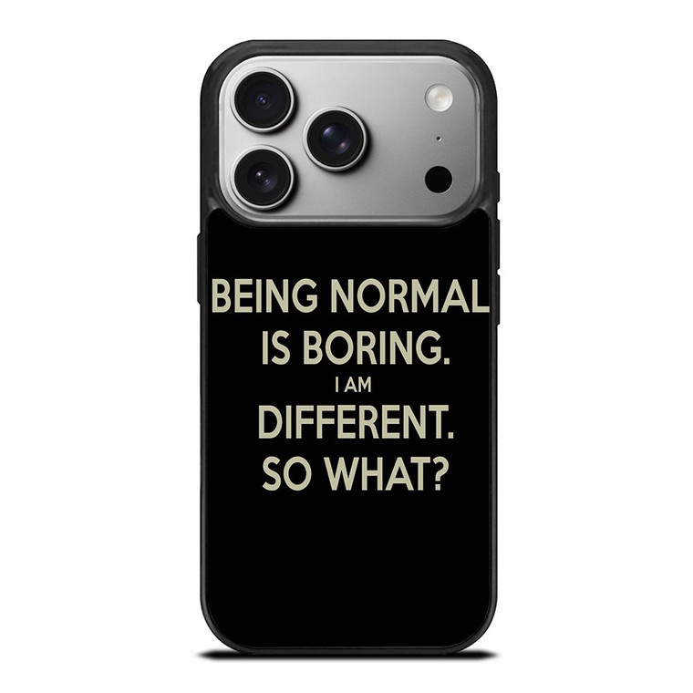 NORMAL IS BORING QUOTES iPhone 17 Pro Case