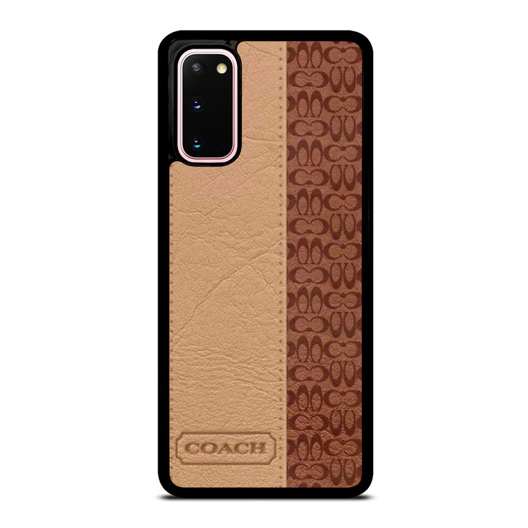 COACH NEW YORK BROWN LEATHER Samsung Galaxy S20 Case