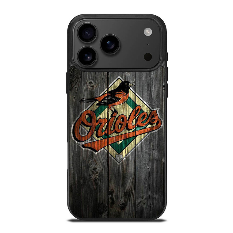 BALTIMORE ORIOLES LOGO BASEBALL TEAM WOODEN ICON iPhone 17 Pro Max Case