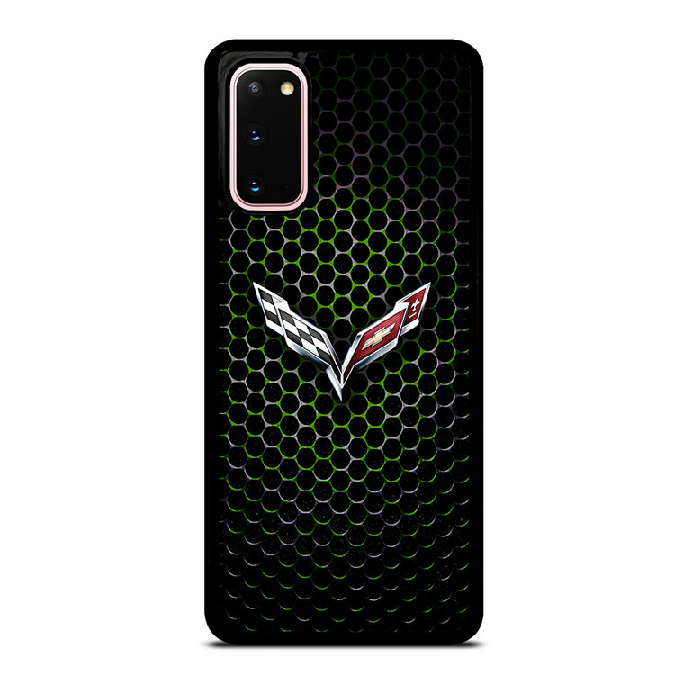 CORVETTE LOGO GREEN METAL Samsung Galaxy S20 Case