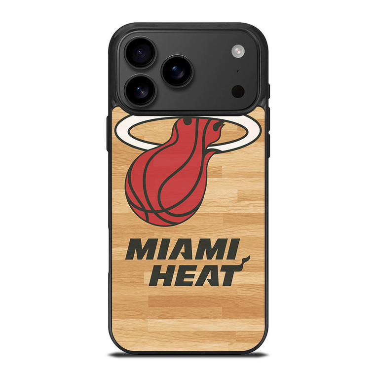 MIAMI HEAT LOGO WOODEN iPhone 17 Pro Max Case