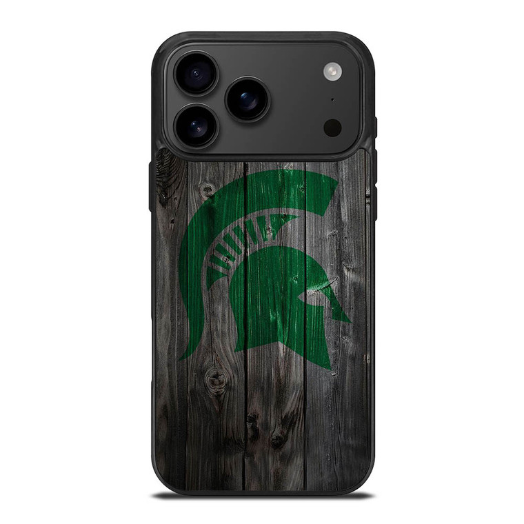 MICHIGAN STATE SPARTANS WOODEN LOGO iPhone 17 Pro Max Case