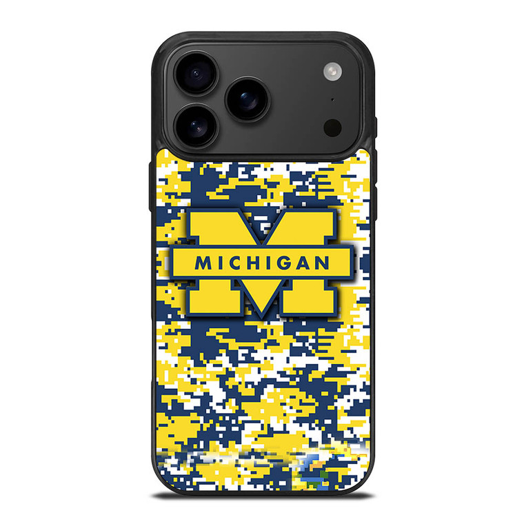 MICHIGAN WOLVERINES CAMO iPhone 17 Pro Max Case