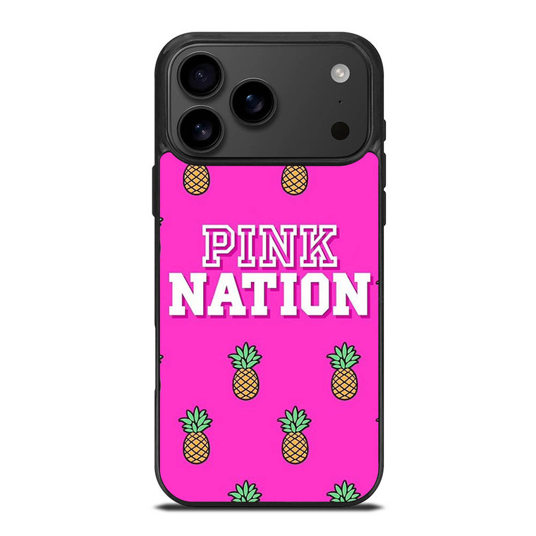 PINK NATION VICTORIA'S SECRET LOGO PINEAPPLE iPhone 17 Pro Max Case