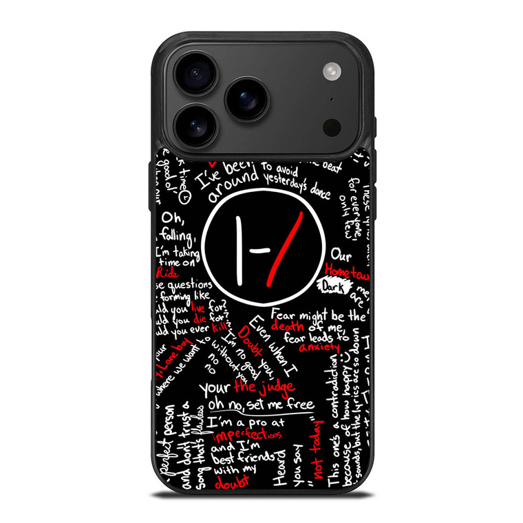 TWENTY ONE PILOTS LYRICS iPhone 17 Pro Max Case