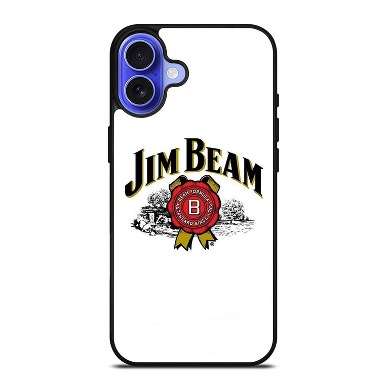 JIM BEAM WHISKEY LOGO WHITE iPhone 16 Case