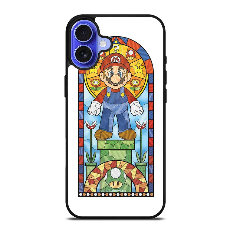 MARIO BROSS NINTENDO GLASS ART iPhone 16 Case