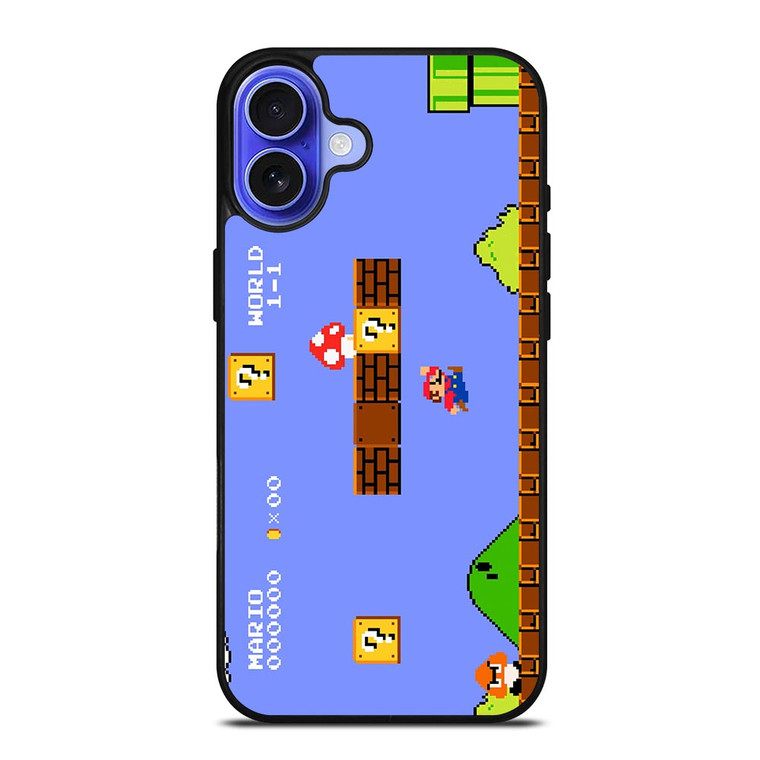 MARIO BROSS RETRO NES iPhone 16 Case