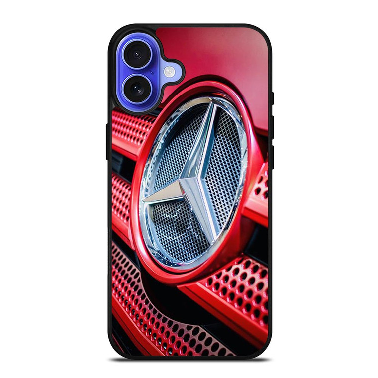 MERCEDES BENZ LOGO EMBLEM RED iPhone 16 Case