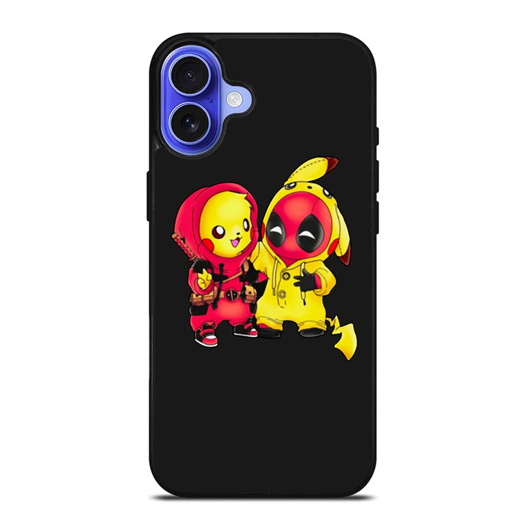 PIKACHU POKEMON AND DEADPOOL iPhone 16 Case